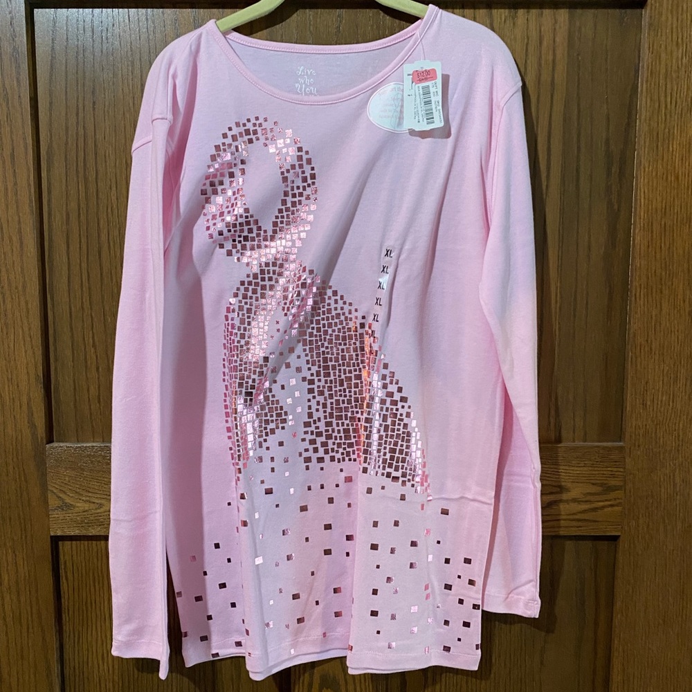 Sparkly breast cancer awareness